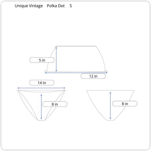 Unique Vintage Bikini Bottom and Reversible Bandeau Top Women's S Retro Swim - Picture 8 of 8